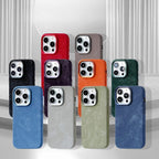 Hand-crafted flannel case featuring a soft texture, durable PC core, and eco-friendly microfiber leather interior. For iPhone 17 / iPhone 17 Air / iPhone 17 Pro / iPhone 17 Pro Max - Proudely presented by Tree New Bee Accessories