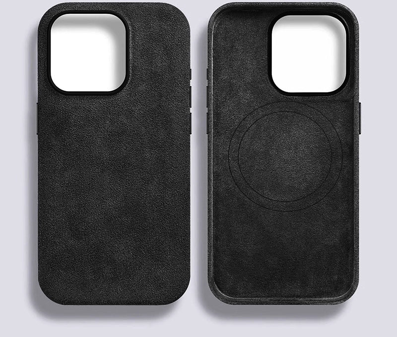 Premium Faux Suede Phone Case – Compatible with iPhone 15 Series