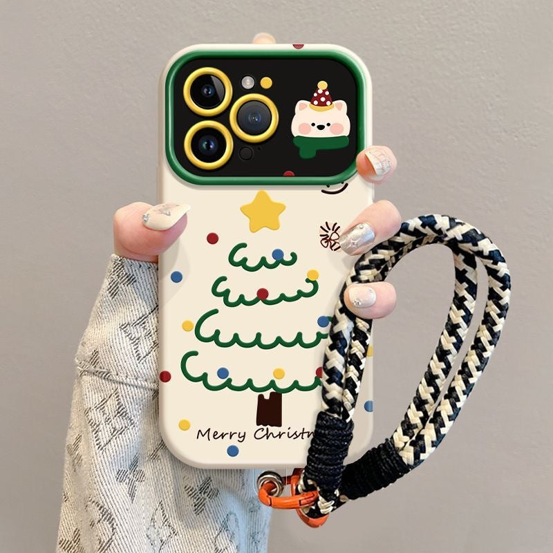 Christmas Tree Silicone Phone Case – Compatible with iPhone 17 Series