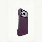 Hand-Crafted Mulberry Purple Leather Phone Case – Compatible with iPhone 17 Series