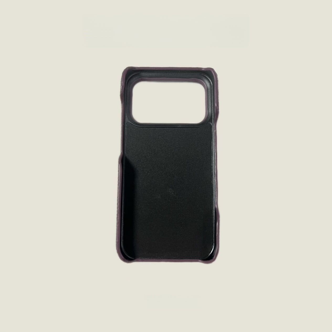 Hand-Crafted Mulberry Purple Leather Phone Case – Compatible with iPhone 17 Series