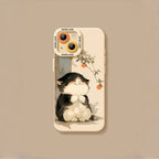 Lucky Tangerine Cat Silicone Phone Case – Compatible with iPhone 17 Series