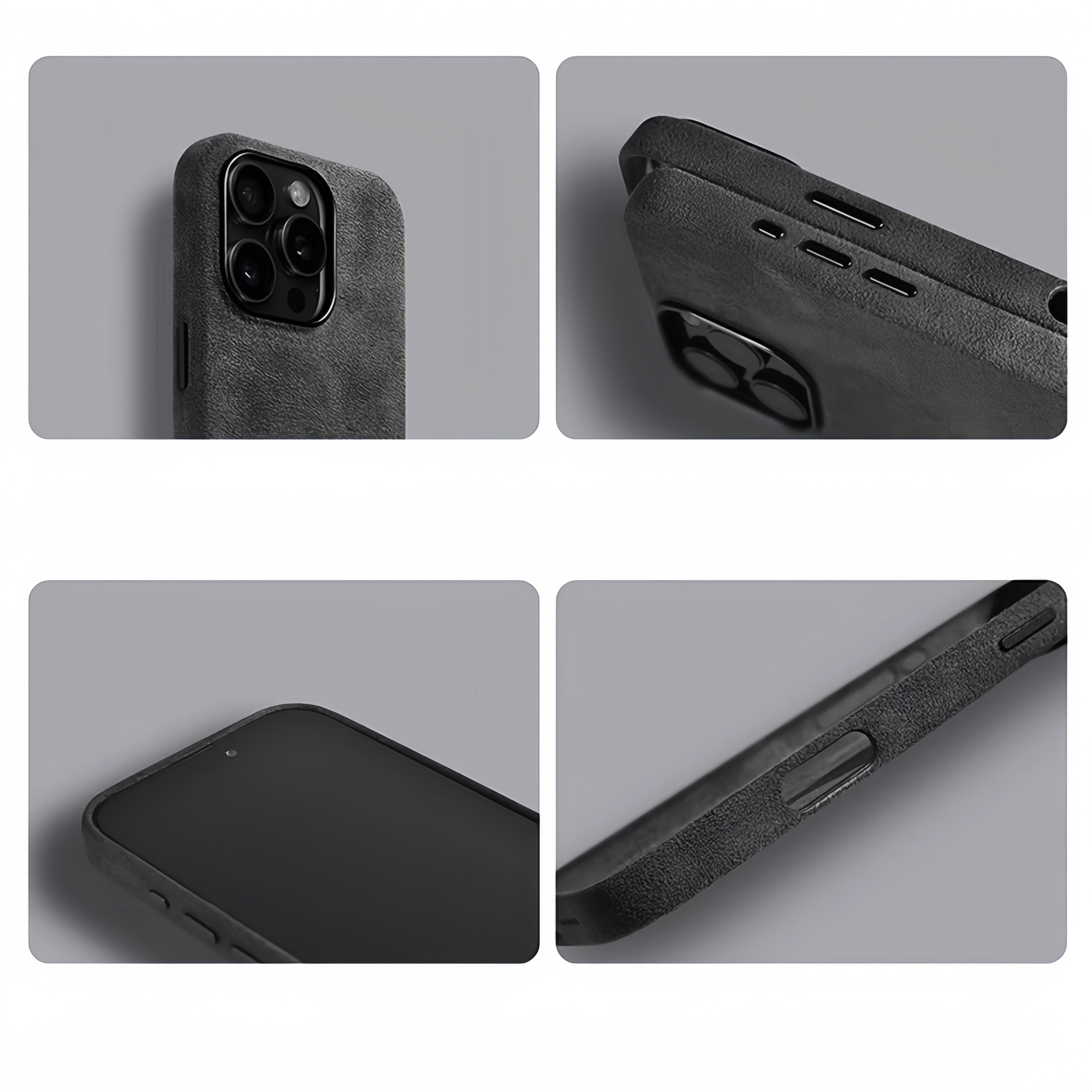 Premium Faux Suede Phone Case – Compatible with iPhone 15 Series